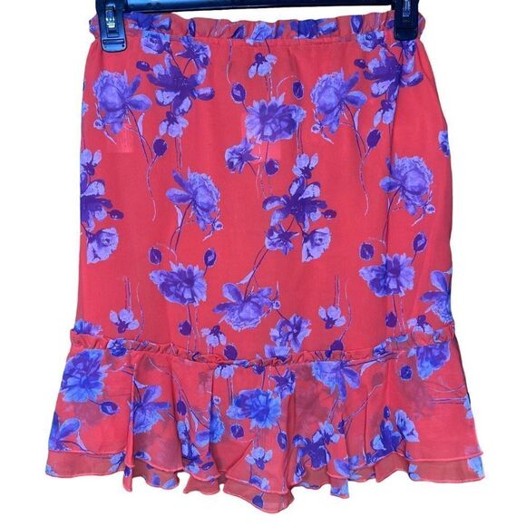 House of Harlow x Revolve Ariani Skirt in Crimson Floral NWT Size Small - Picture 5 of 7